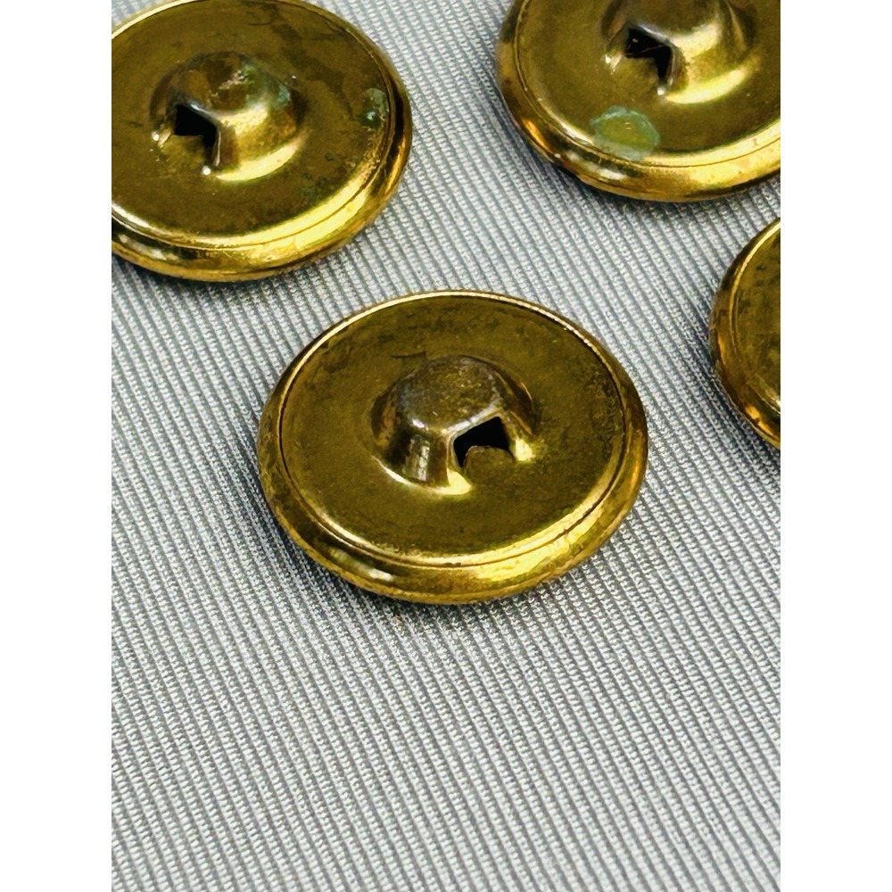 U.S. Navy Military Vintage Small Metal Gold Tone Anchor Buttons Set Of 4 - Picture 12 of 16